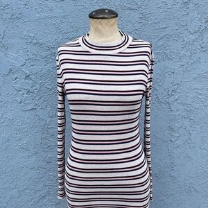 American Apparel Women’s Stripped Bodycon Turtleneck Dress Size Medium